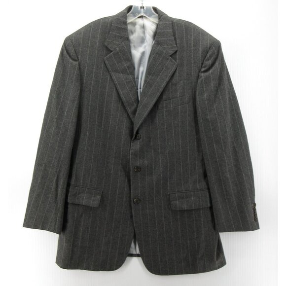 Paul Stuart Sport Coat 43 Long Blazer Westgate Wool Striped VINTAGE *